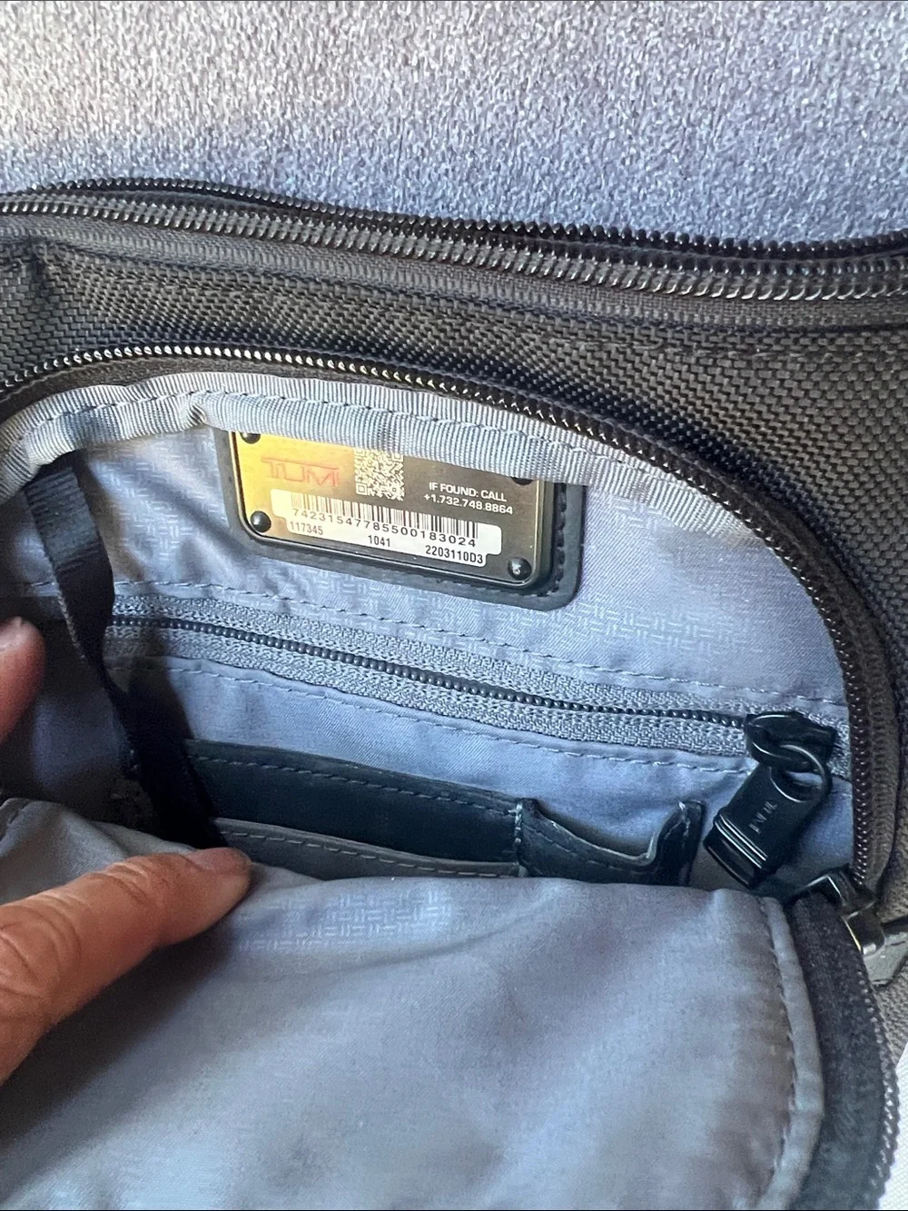 Tumi Black Alpha Pocket Crossbody Messenger Bag